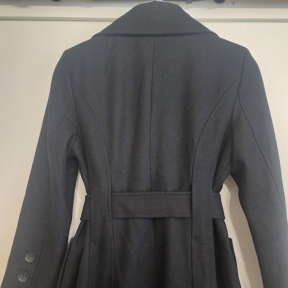 ​Marvin Richards Black Wool Blend Trench Coat | Size Medium - Picture 11 of 13